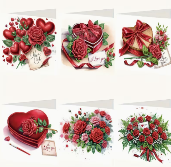 Diamond Painting 6er-Set Rosen 